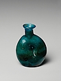 Blue Flask, Glass; blown
