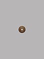 Button or Bead, Bone; incised and inlaid with paint