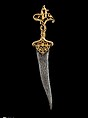 Dagger with Zoomorphic Hilt, Hilt: copper; cast, chased, gilded, and inlaid with rubies.
Blade: steel; forged
