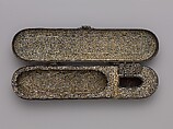 Pen Box, Brass; inlaid with silver and gold