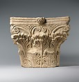 Capital with Acanthus Leaves, Limestone; carved