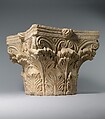 Capital with Acanthus Leaves, Limestone; carved