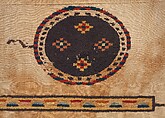 Textile Fragment, Wool, linen; plain weave, tapestry weave, weft loop weave