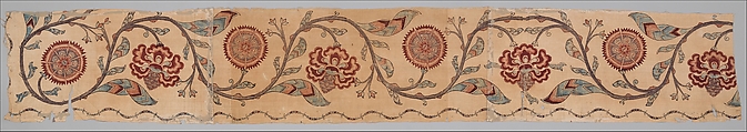 Textile Fragment, Cotton; painted