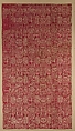 Textile Depicting a Scene from Nizami's Khamsa, Silk, metal wrapped thread; double-weave