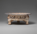 Footed Bowl, Stonepaste; stain and overglaze painted