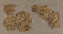 Textile with a Pattern of Stars and Birds, Originally from a Cap, Silk; samite