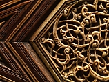 Pair of Minbar Doors, Wood (rosewood and mulberry); carved and inlaid with carved ivory, ebony, and other woods
