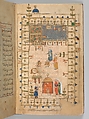 Futuh al-Haramain (Description of the Holy Cities), Muhi al-Din Lari (Iranian or Indian, died 1521 or 1526/27), Main support: Ink, opaque watercolor, and gold on paper
Binding: Leather