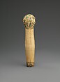 Handle, Ivory set with gold and turquoise