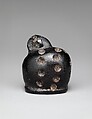 Chess Piece, Knight, Jet; carved