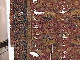 Carpet, Silk (warp and weft), wool (pile); asymmetrically knotted pile