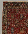'Chessboard' Carpet, Animal hair (warp and pile), wool (weft); asymmetrically knotted pile
