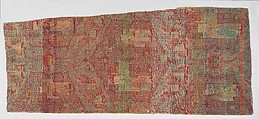 Velvet with Figural Imagery, Silk, metal wrapped thread; cut and voided velvet