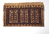 Storage Bag Fragment, Wool (warp, weft, and pile); symmetrically knotted pile