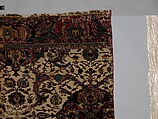 Carpet Fragment, Cotton (warp and weft), silk (weft), wool (pile); asymmetrically knotted pile