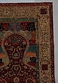 Carpet, Silk (warp and weft), wool (pile), metal wrapped thread; asymmetricaly knotted thread, brocaded