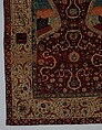 Carpet, Silk (warp and weft), wool (pile), metal wrapped thread; asymmetricaly knotted thread, brocaded