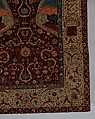 Carpet, Silk (warp and weft), wool (pile), metal wrapped thread; asymmetricaly knotted thread, brocaded