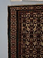 Kufesque-Border Lattice Shirvan Rug, Wool (warp, weft and pile); symmetrically knotted pile
