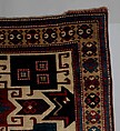 Star Kazak Carpet, Wool (warp, weft, and pile); symmetrically knotted pile