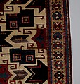 Star Kazak Carpet, Wool (warp, weft, and pile); symmetrically knotted pile