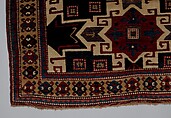 Star Kazak Carpet, Wool (warp, weft, and pile); symmetrically knotted pile