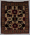 Star Kazak Carpet, Wool (warp, weft, and pile); symmetrically knotted pile
