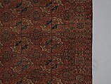 Tekke Main Carpet, Wool (warp), wool (weft and pile); asymmetrically knotted pile