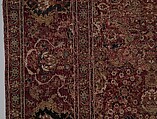 Carpet, Wool (warp, weft and pile); asymmetrically knotted pile