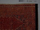 Prayer Rug with Inscription in Niche, Wool (warp, weft and pile); symmetrically knotted pile
