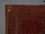 Prayer Rug with Inscription in Niche, Wool (warp, weft and pile); symmetrically knotted pile
