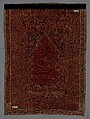 Prayer Rug with Inscription in Niche, Wool (warp, weft and pile); symmetrically knotted pile