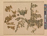 Textile Fragment with Addorsed Parrots and Griffins, Silk; lampas