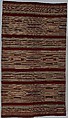 Kilim, Cotton, wool, and silk; slit-tapestry weave, brocaded