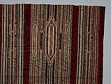 Kilim, Cotton, wool, and silk; slit-tapestry weave, brocaded