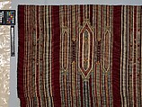 Kilim, Cotton, wool, and silk; slit-tapestry weave, brocaded