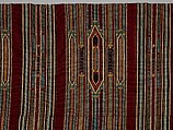 Kilim, Cotton, wool, and silk; slit-tapestry weave, brocaded