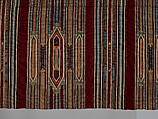 Kilim, Cotton, wool, and silk; slit-tapestry weave, brocaded