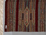 Kilim, Cotton, wool, and silk; slit-tapestry weave, brocaded