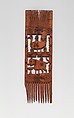 Comb, Wood; carved