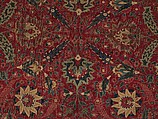 Carpet, Cotton (warp and weft), wool (pile); asymmetrically knotted pile