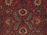 Carpet, Cotton (warp and weft), wool (pile); asymmetrically knotted pile