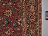Carpet, Cotton (warp and weft), wool (pile); asymmetrically knotted pile