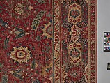 Carpet, Cotton (warp and weft), wool (pile); asymmetrically knotted pile