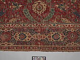 Carpet, Cotton (warp and weft), wool (pile); asymmetrically knotted pile