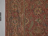 Carpet, Cotton (warp and weft), wool (pile); asymmetrically knotted pile