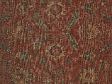 Carpet, Cotton (warp and weft), wool (pile); asymmetrically knotted pile