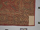 Carpet, Cotton (warp and weft), wool (pile); asymmetrically knotted pile