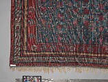 Carpet, Cotton (warp and weft) silk (pile); asymmetrically knotted pile
